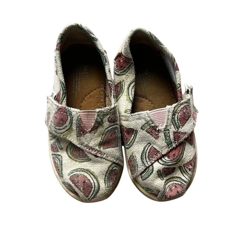 Tiny Toms Classic Watermelon Flats Toddler Size 6